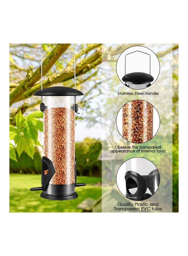 XiuWoo Outside Hanging Bird Feeder Black/Clear - Image 4