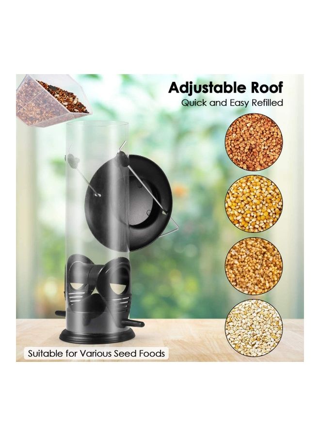 XiuWoo Outside Hanging Bird Feeder Black/Clear - Image 5