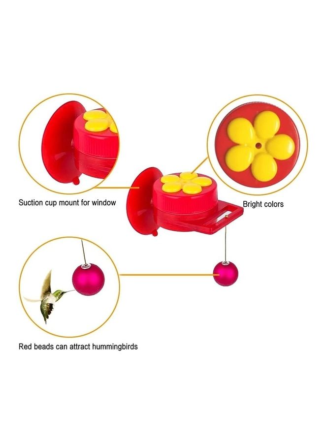 XiuWoo - 4-Piece Hummingbird Feeder with Suction Cup and Stick Multicolour - Image 1