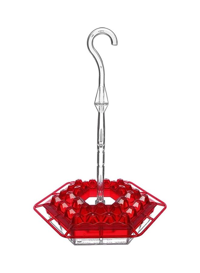XiuWoo - Hummingbird Feeder with Hanging Hook Red/Clear - Image 1