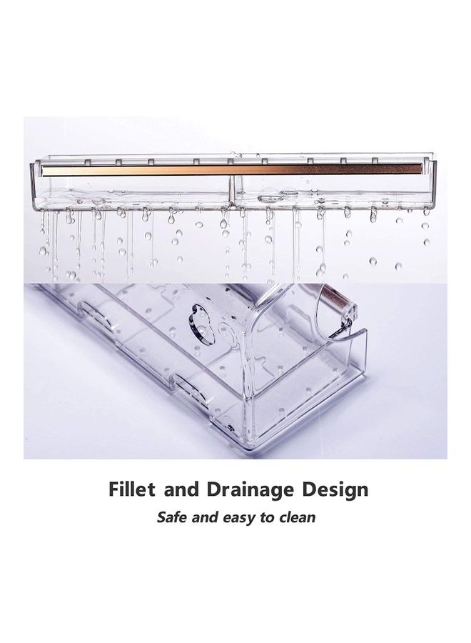 XiuWoo Acrylic Bird Feeder with Seed Tray Clear - Image 3