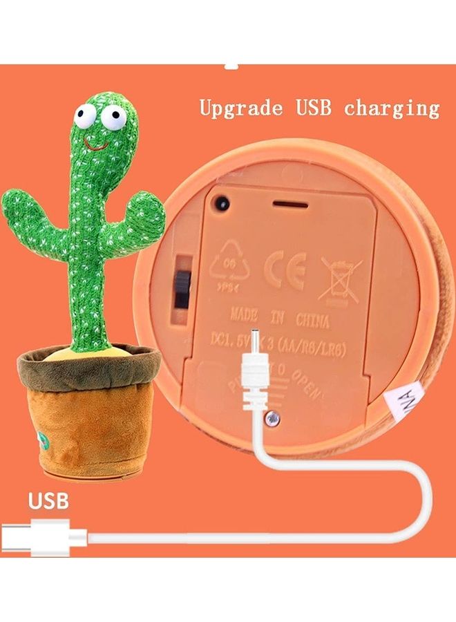 XiuWoo - Cute Electric Dancing Cactus Plant Stuffed Toy Magical Music And Light - Image 1