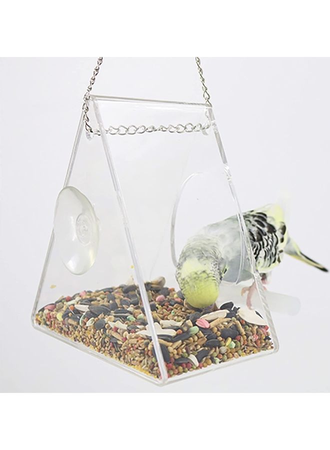 XiuWoo 2-Piece Hummingbird Hanging Feeder Silver/Clear - Image 2