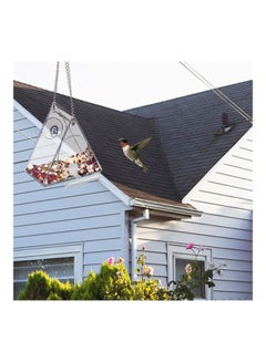 XiuWoo 2-Piece Hummingbird Hanging Feeder Silver/Clear  - Image 3