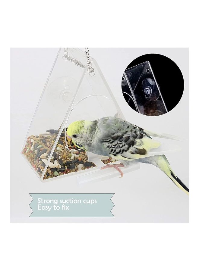 XiuWoo 2-Piece Hummingbird Hanging Feeder Silver/Clear - Image 4