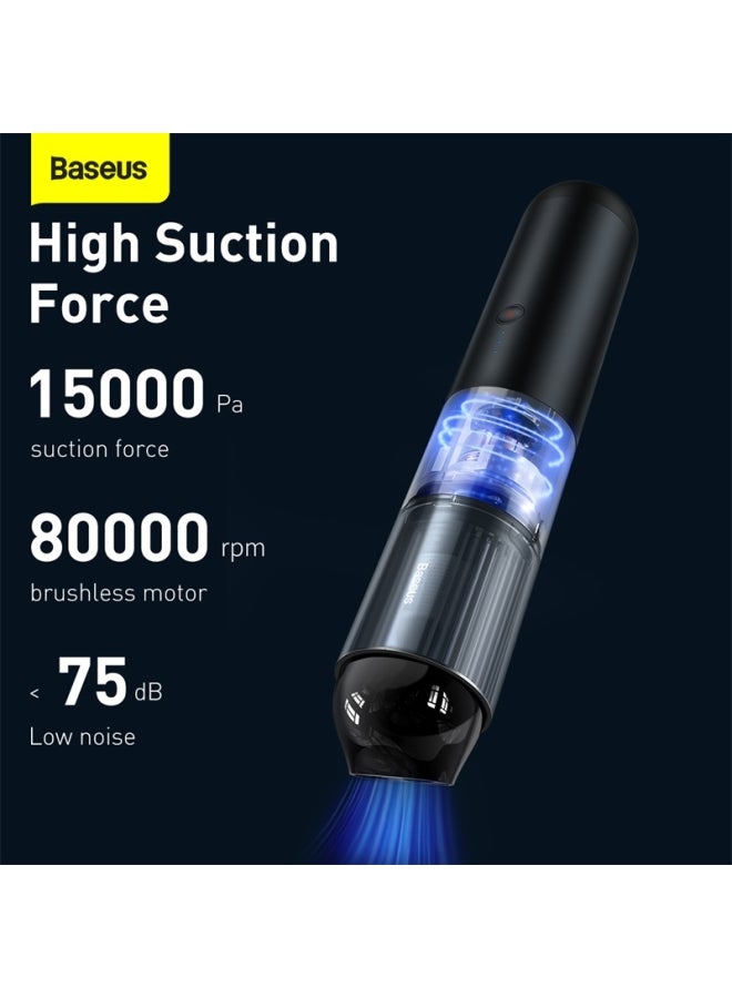 Baseus Car Vacuum Cleaner Handheld Cordless Portable Powerful Rechargeable Adjustable Suction for Car Home and Office  - Image 3