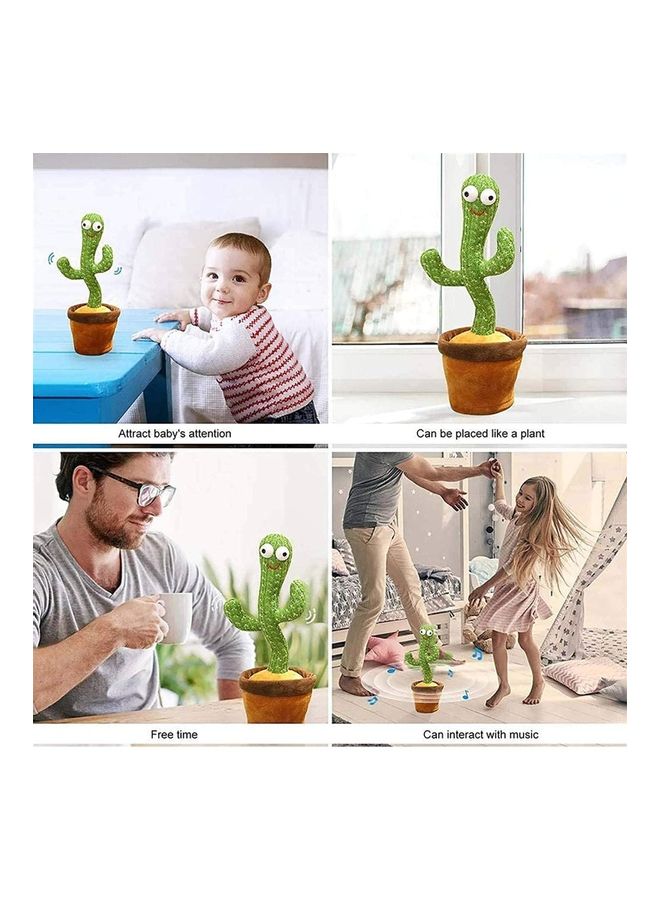 XiuWoo Electric Dancing Cactus Plant Stuffed Toy Beautiful And Cute Eyes With Music - Image 3