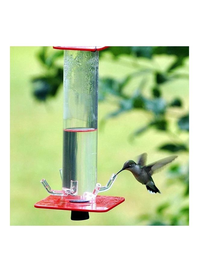 XiuWoo - Large Capacity Hummingbird Hanging Water Dispencer Red/Clear - Image 1