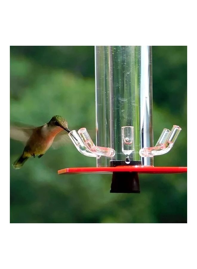 XiuWoo - Large Capacity Hummingbird Hanging Water Dispencer Red/Clear - Image 1