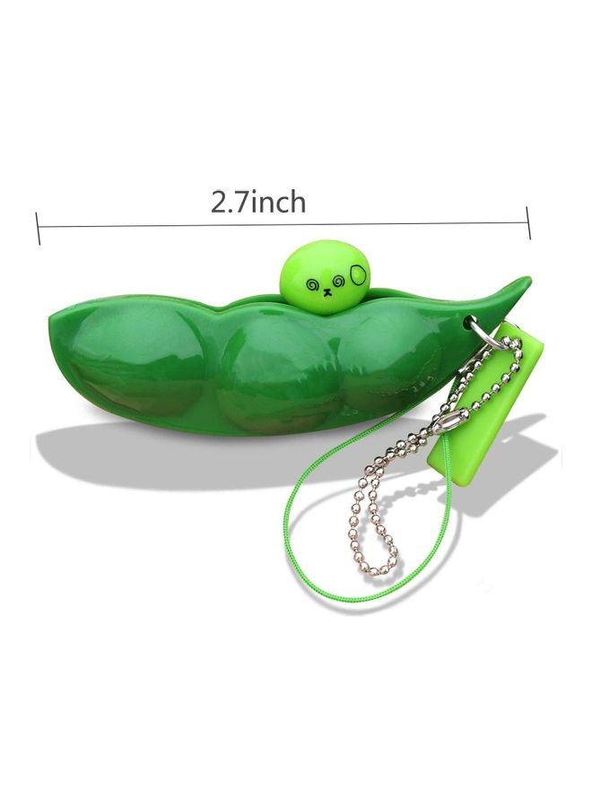 MissTiara - 3 Pcs Squeeze Decompression Pea Pod Keychain Toy 7x2cm - Image 1