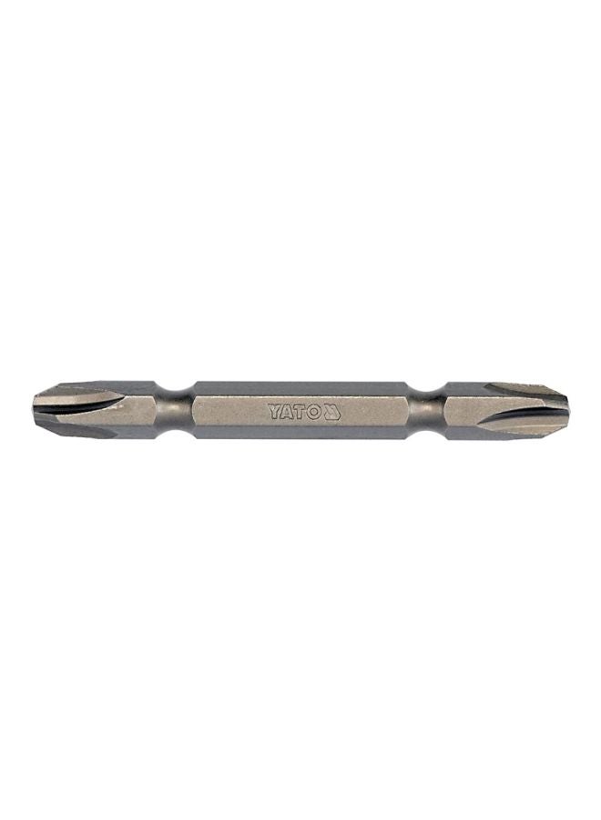 Yato 10-Piece Double End Screwdriver Bits1/4-Inchx65mm PH3-PH3 YT-78162 Grey  - Image 2