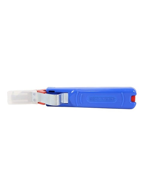 Cable Stripper No. 4 - 28 H Cable Stipping Tool With Hooked Blade Universal Wire Stripping Tool With Adjustable Cutting Depth Dismantling Of Round Cables Working Range Of 4-28 Mm Æ Tüv Blue|Red 100% Made In Germany Blue 24.7x3.6x6.8cm