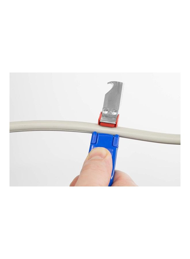 Cable Stripper No. 4 - 28 H Cable Stipping Tool With Hooked Blade Universal Wire Stripping Tool With Adjustable Cutting Depth Dismantling Of Round Cables Working Range Of 4-28 Mm Æ Tüv Blue|Red 100% Made In Germany Blue 24.7x3.6x6.8cm