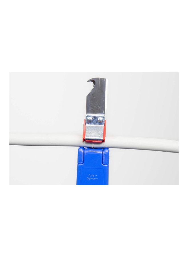 Cable Stripper No. 4 - 28 H Cable Stipping Tool With Hooked Blade Universal Wire Stripping Tool With Adjustable Cutting Depth Dismantling Of Round Cables Working Range Of 4-28 Mm Æ Tüv Blue|Red 100% Made In Germany Blue 24.7x3.6x6.8cm