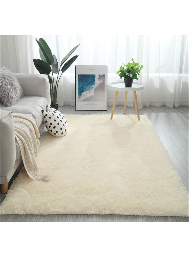 Soft Plush Carpet Beige 120x200cm