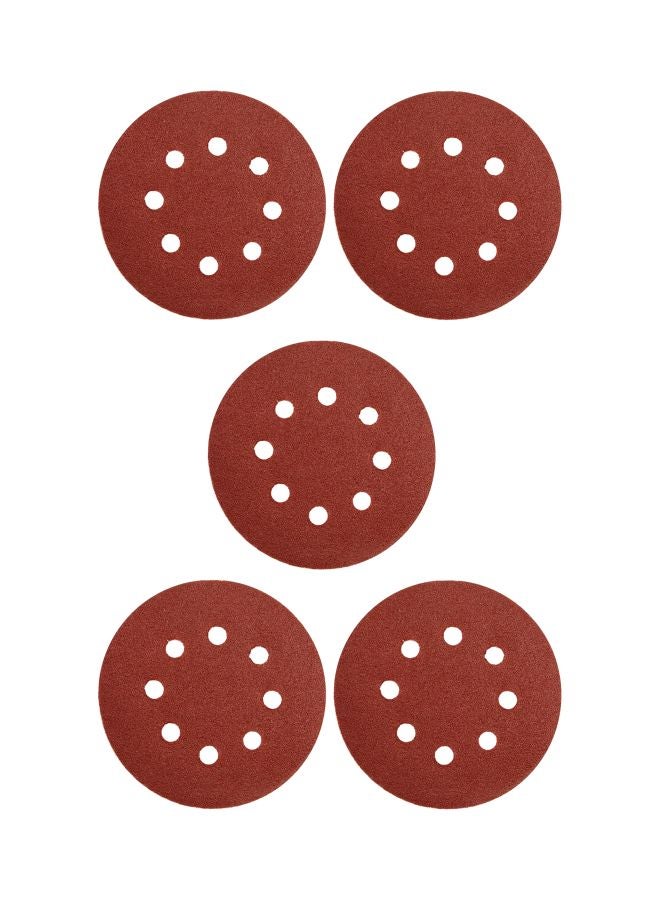 Yato 5-Piece Abrasive Disc With Holes C Backing 125mm Grit 180 YT-83457 Brown - Image 1