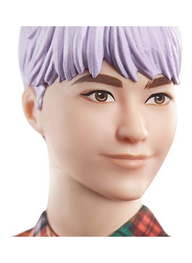 Barbie Ken Fashionistas Doll With Sculpted Purple Hair Wearing 2 x 4 x 12.5inch - Image 2