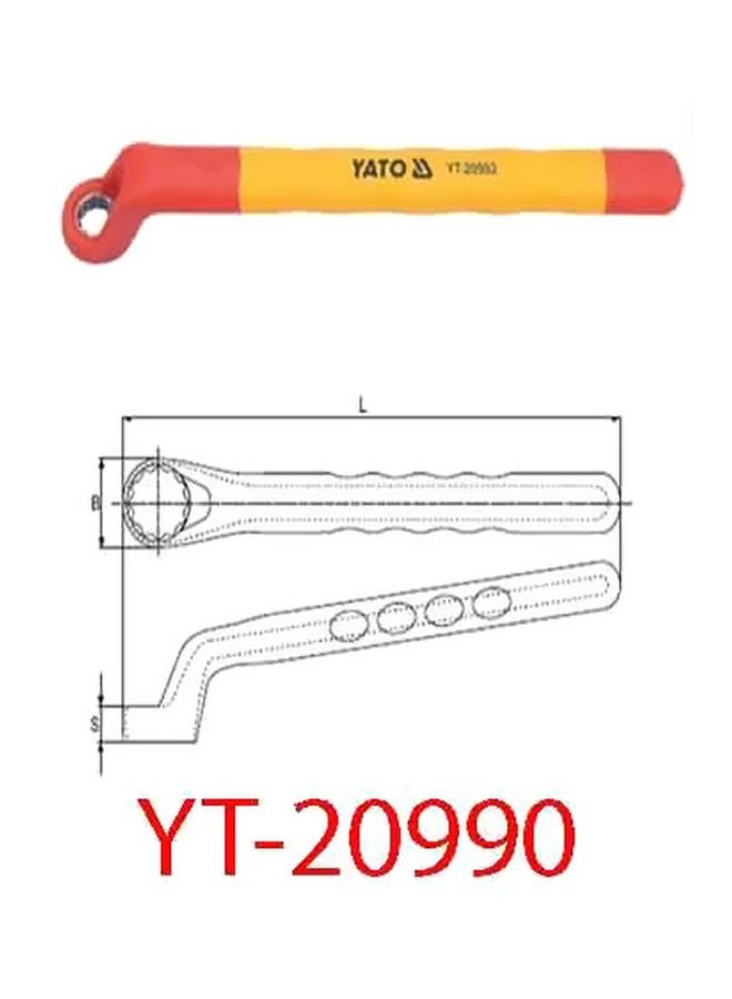 Yato - Insulated Ring Wrench 16mm VDE-1000V YT-20990 Yellow/Red - Image 1