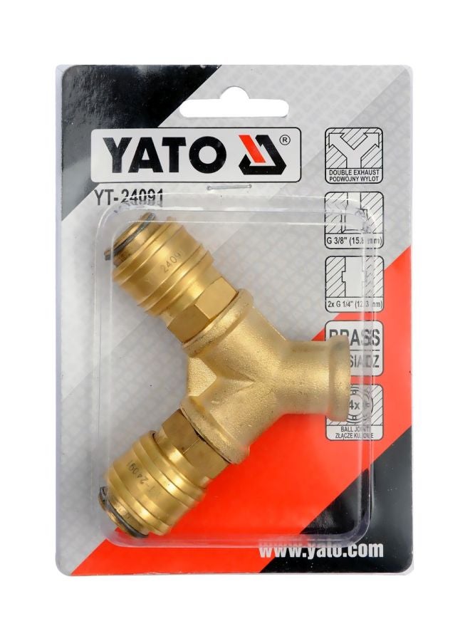 ياتو قارنة توصيل سريعة ثنائية الاتجاه 3/8 بوصات (M)x1/4 بوصات (F) L=70 ملم طراز YT-24091 ألوان متعددة - Image 2