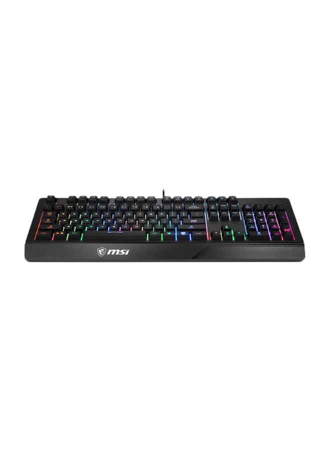 MSI VIGOR GK20 Gaming Keyboard, Ergonomic Designed Keycaps, Rainbow Lighting Effect, Hotkeys for Rapid Control, Arabic