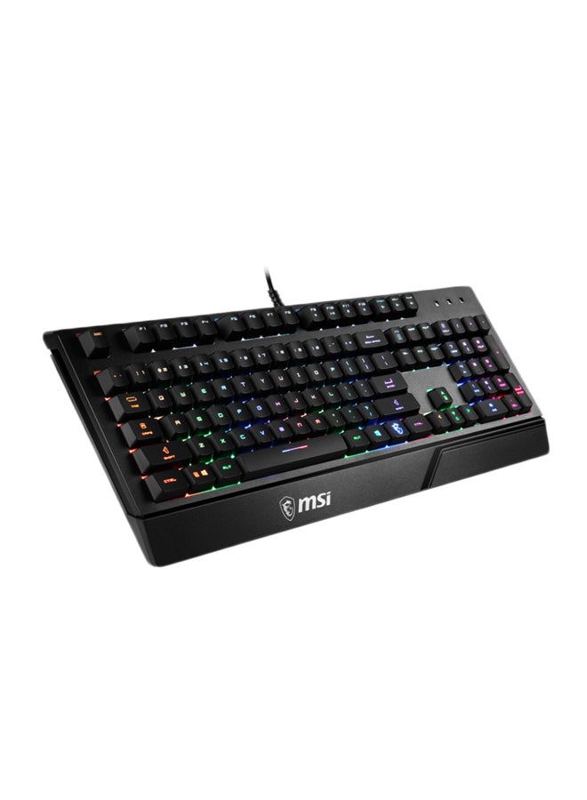 MSI VIGOR GK20 Gaming Keyboard, Ergonomic Designed Keycaps, Rainbow Lighting Effect, Hotkeys for Rapid Control, Arabic