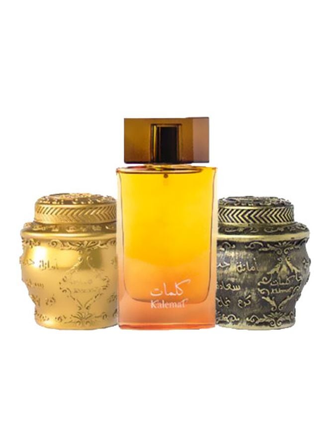 العربية للعود مجموعة الهدايا Mabsoos Kalemat Incense 40 g, Majoon Kalemat incense 40 g, Kalemat EDP 100ملليلتر - Image 1