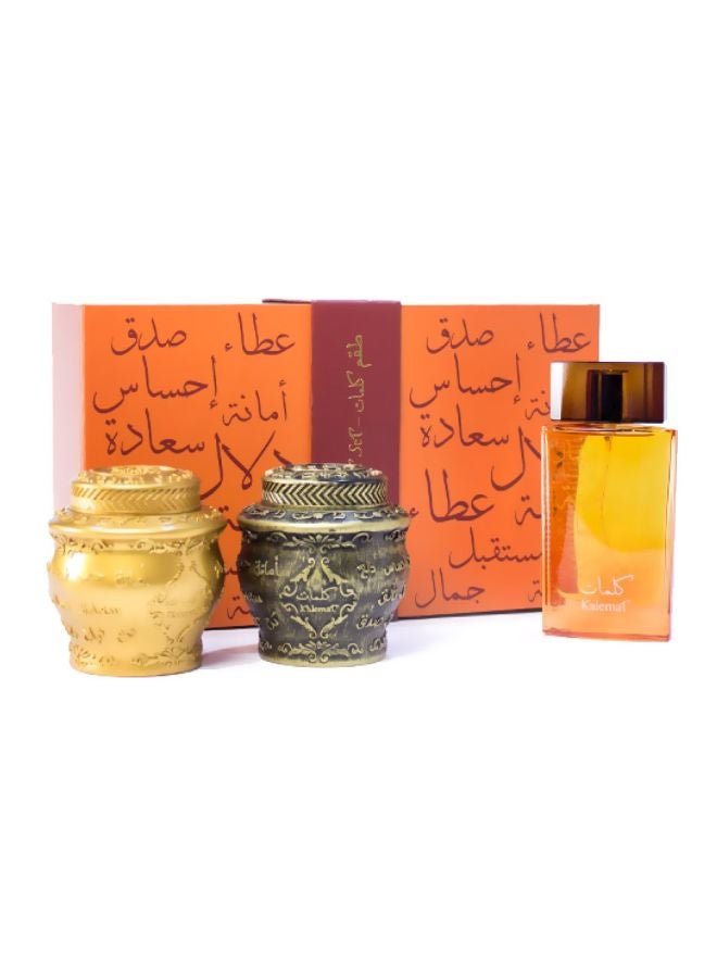 العربية للعود مجموعة الهدايا Mabsoos Kalemat Incense 40 g, Majoon Kalemat incense 40 g, Kalemat EDP 100ملليلتر - Image 2