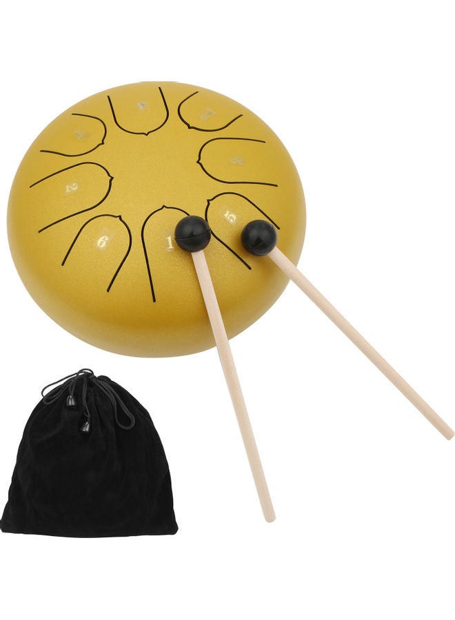 Muslady Mini Steel Hand Pan Drum Percussion Instrument with Drumsticks  - Image 2