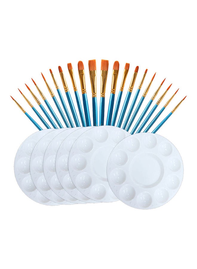 26-Piece Paint Brushes And Palette Set Multicolour - Image 1