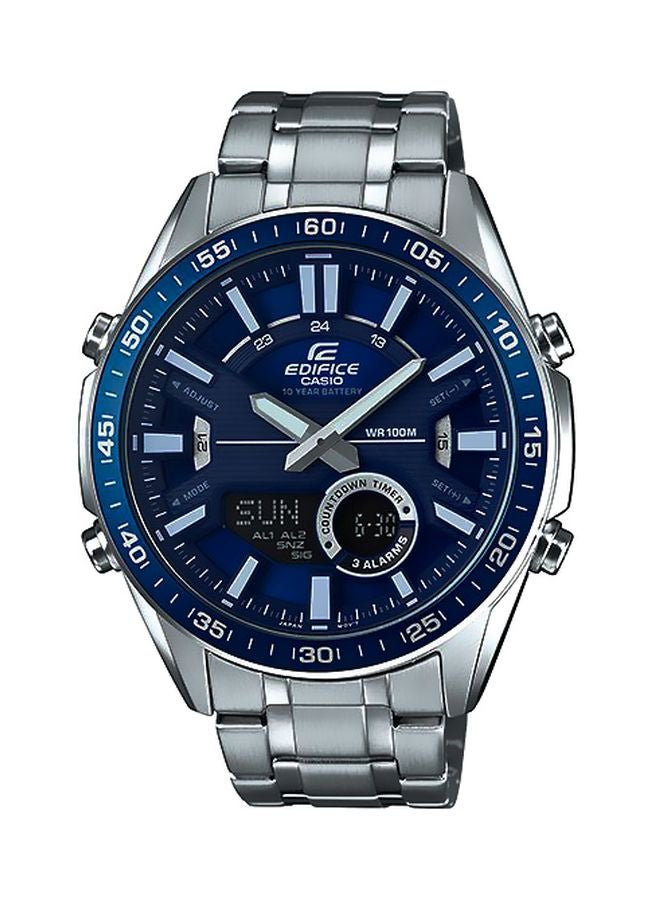 كاسيو ساعة اديفيس للرجال انالوج ورقمية EFV-C100D-2AV - 47 ملم - فضي للرجال - Image 1