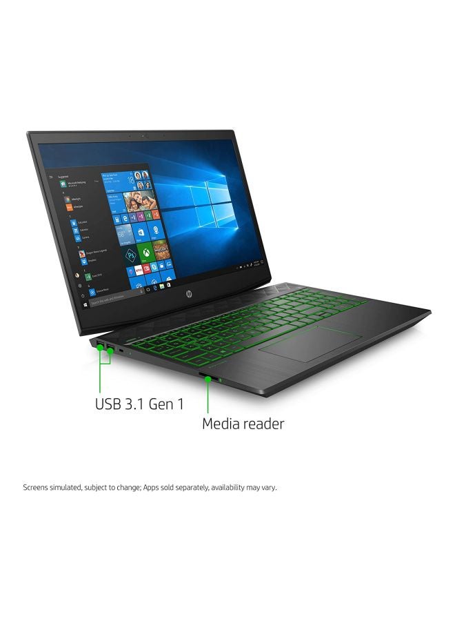 HP - HP Pavilion 15-dk1035ne Gaming laptop - 10th Gen Intel Core i7-10750H, 16 GB RAM, 1TB HDD And 256GB SSD, Nvidia GeForce GTX 1660TI 6 GDDR6 Graphics, 15.6 inch FHD IPS, backlit keyboard, Dos Black - Image 1