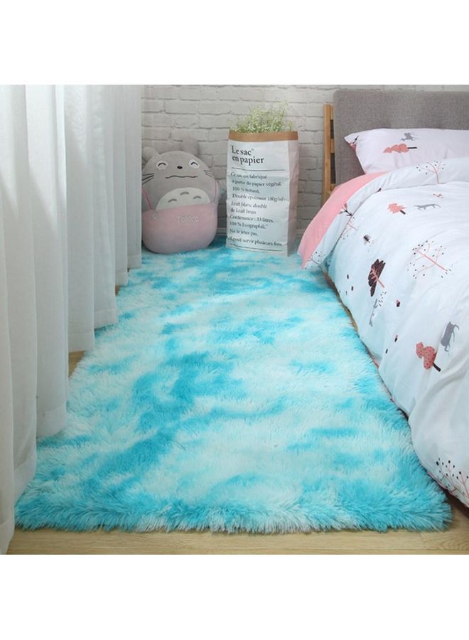Kid's Floor Padded Living Room Nordic  Puffy Carpet Blue 