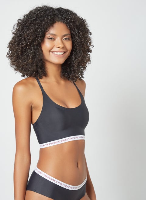 Light Padded Bralette Black