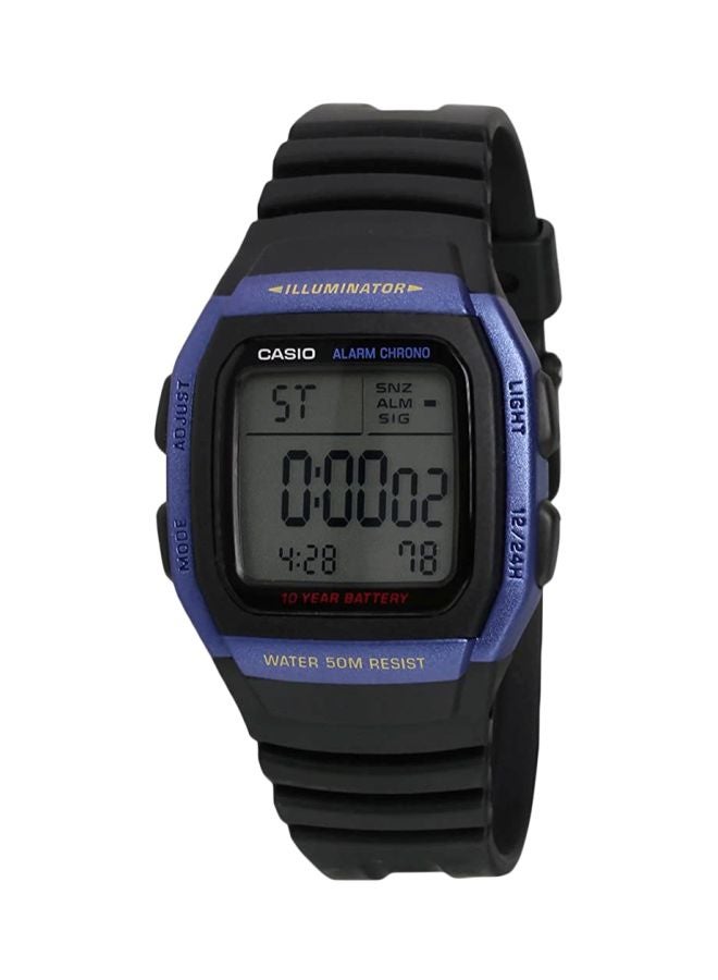 CASIO Men's Resin Digital Wrist Watch W-96H-2AVDF - 44 mm - Black - Image 1