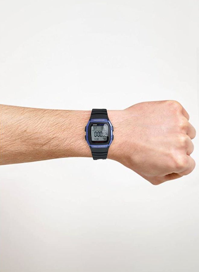 CASIO Men's Resin Digital Wrist Watch W-96H-2AVDF - 44 mm - Black - Image 4