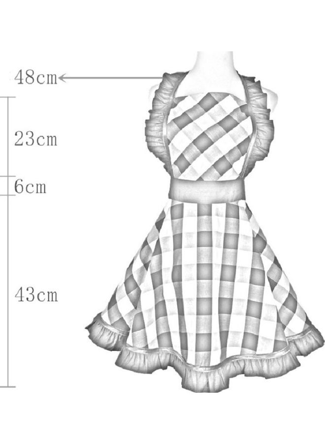 Cotton Apron Red/White 72x48cm - Image 4