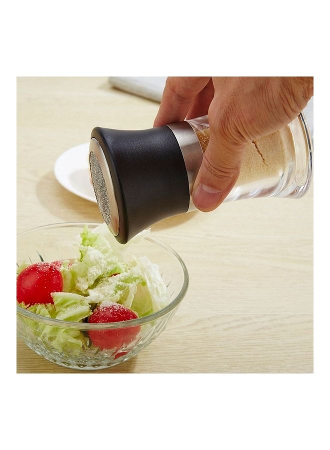 Acrylic Bottle Seasoning Jar - Powder Bottle Black/Clear 8 x 8 x 15cm  - Image 1