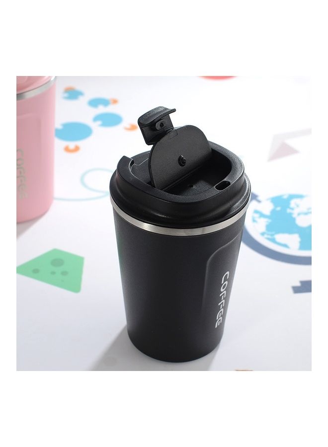 مج قهوة مزدوج من الستانلس ستيل أسود - Image 2