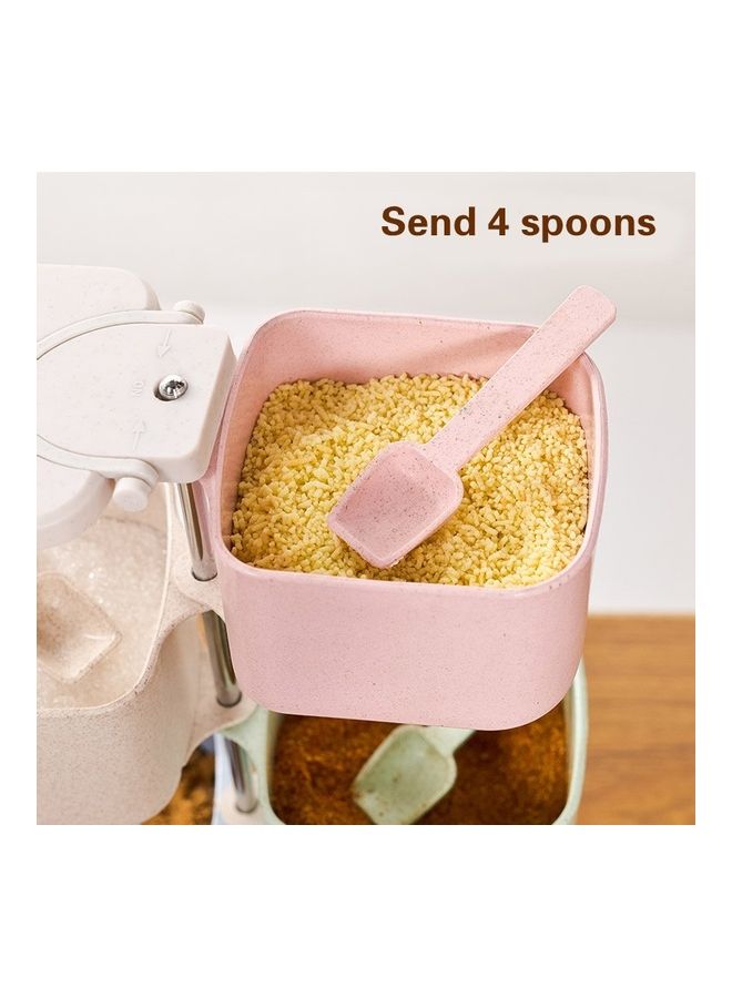 Generic - 8-Piece Seasoning Containers With Spoons Multicolour 26.5x12.5cm - Image 1