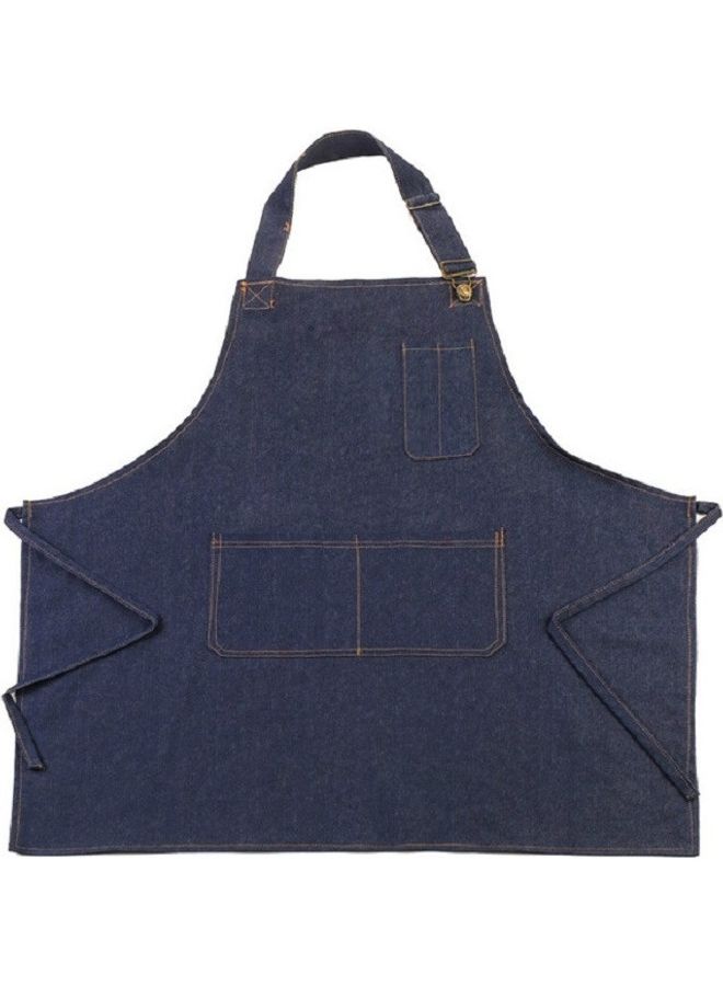 Halter Adjustable Denim Apron Navy Blue 20 x 20 x 2cm  - Image 1