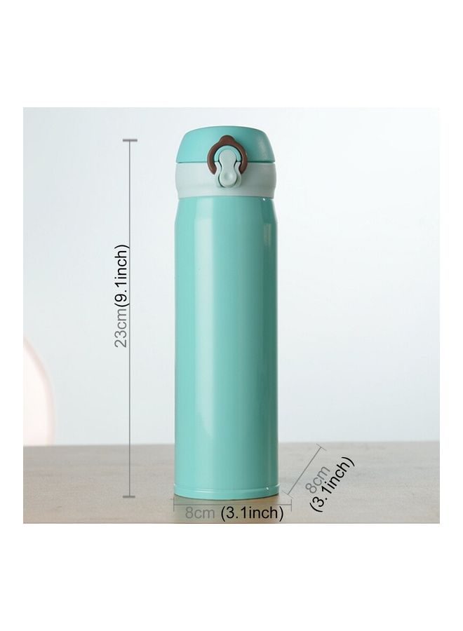 Portable Stainless Steel Vacuum Flask with Airtight Lid Blue  - Image 2
