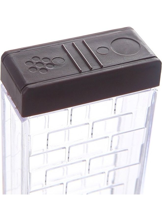 6-Piece Spices Storage Jars Brown/Clear 20 x 11 x 10cm - Image 3