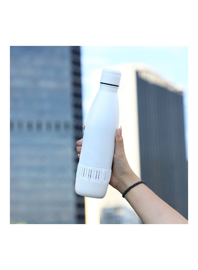 Stainless Steel Bluetooth Music Vacuum Bottle White