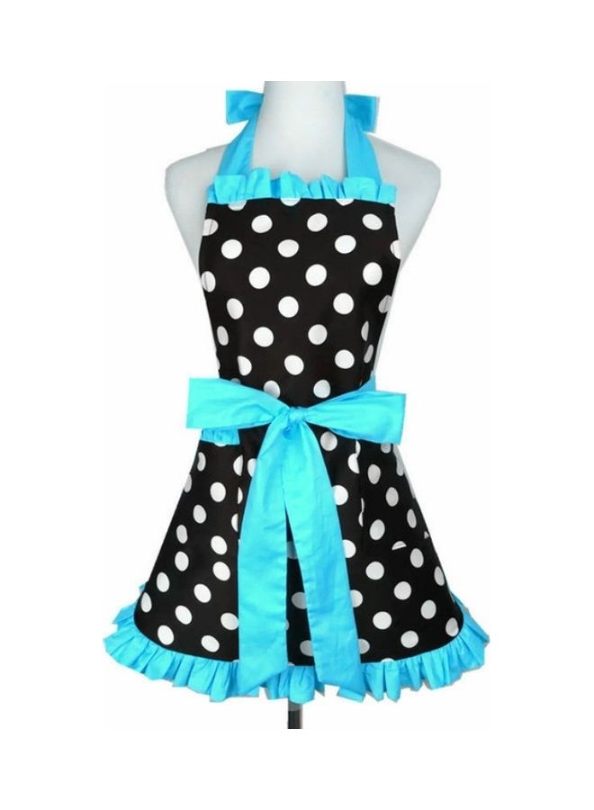 Cotton Dot Overalls Apron Black/White/Blue 20 x 20 x 2cm