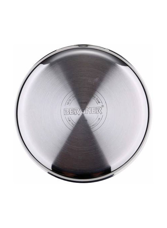 بيرجنر إناء طهي الطعام يعمل بالحث المغناطيسي ومزود بغطاء زجاجي فضي 28.5x38.5x30سم - Image 3