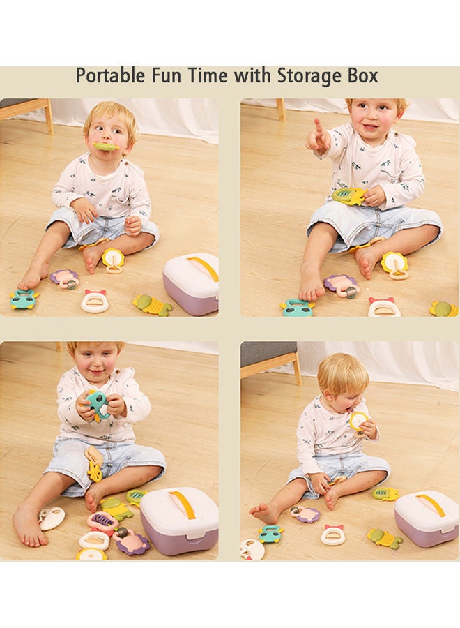 Baby Rattles Teethers Toys Set with Storage Box  - Image 5