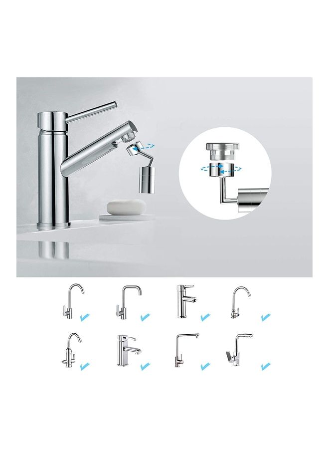Generic - Anti-Splash Spout Filter Dual-Function Faucet Silver - Image 1