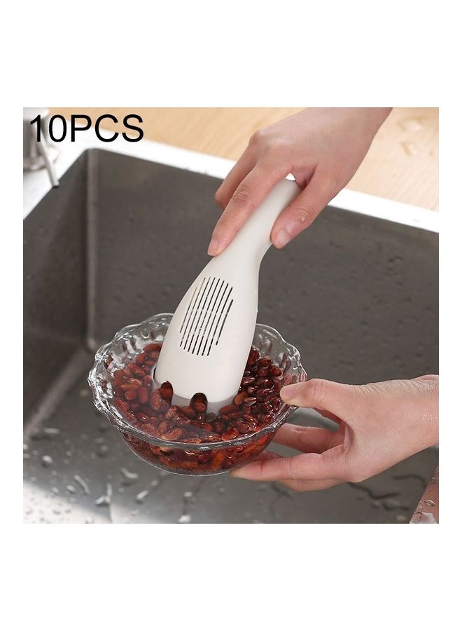 10-Piece Household Multifunctional Washing Spoon Beige - Image 1