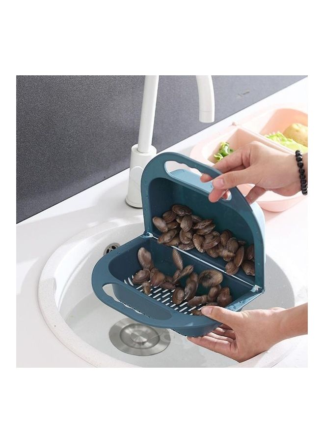Creative Folding Fruit Draining Basket Dark Blue  - Image 4