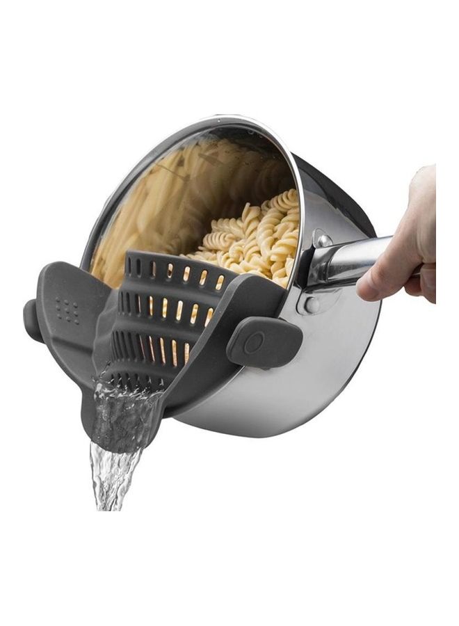 Wide Mouth Silicone Strainer Grey